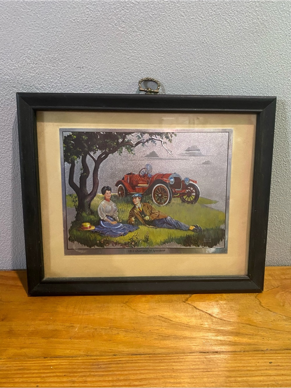 Vintage foil art 1913 overland 79 speedster